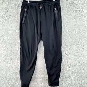 01 Algo Performance‎ Joggers Mens Small Black Pants Activewear Stretch Gym Run